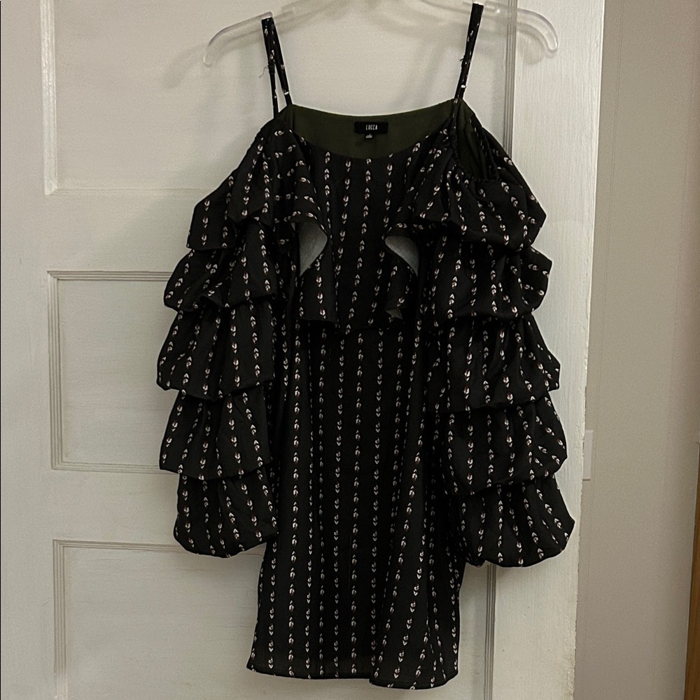 Elegant Black Ruffled Dress